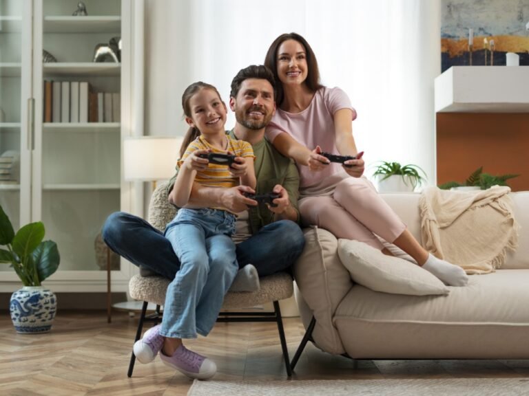 front-view-family-playing-videogame